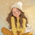draw cartoon digital pet and human portrait