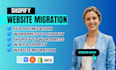 migrate wordpress website or shopify migration or wix to wordpress