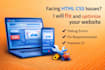 fix HTML CSS bugs and responsive issues fast