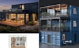 design modern shipping container home with full architecture plan