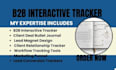 design b2b interactive tracker planner client deal bulllet journal lead magnet