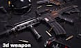 create 3d weapon model gun assets and props model for your game