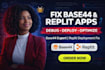 fix base44 web app fix replit web app deployment, debugging base44 expert