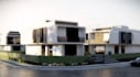 visualize modern townhouse design, residential complex, real estate property,dwg