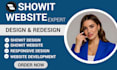 design and redesign showit customize showit template website
