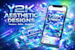 create y2k aesthetic posters, edits and graphic designs