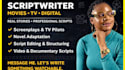 write tv pilot movie script screenplay script coverage adaptation movie recap