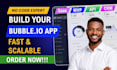 build bubble io saas web app mvp with api integration no code