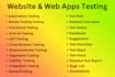 manual testing for your website and web app with bug report