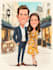 create professional caricatures for couples or wedding gift