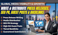 write pressrelease ,seo pr guestpost backlink pr submission for media distribute