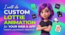 create a professional lottie json and GIF animations for web and apps
