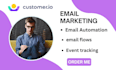 setup customer io email automation customer io email flows event tracking