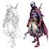 design a powerful superhero with comic style art design