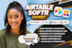 setup airtable automation, n8n ai, airtable database crm, clay com, softr expert