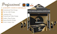 do design tent, table cover, flag and canopy tent