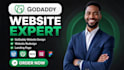 do professional godaddy website design and godaddy redesign landing page clone
