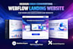 design high converting webflow landing website for webflow saas webflow website