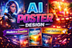 design eye catching ai posters and ai generated posts