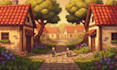 create your pixel art background scene landscape and illustration