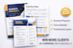 design professional business proposal template, canva document, editable layout