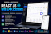 build react js frontend, dashboard, api integration and responsive web app