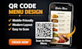 design a modern qr code menu, mobile restaurant menu design, digital menu design
