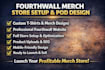 design fourth wall website fourthwall store set up merch tshirt pod design
