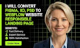 convert figma xd PSD to webflow website responsive landing page
