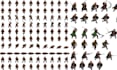 create pixel art character, pixel art sprite sheet, character sprite, animation