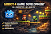develop 2d godot game,godot 4 developer,game prototype,indie game development