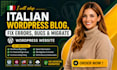 setup italian wordpress blog, fix errors bugs and migrate wordpress website