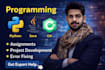 develop and fix programs in python java c sharp and cpp