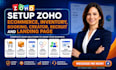 setup zoho ecommerce, inventory backstage booking, creator recruit, loading page