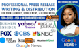 write and distribute a professional press release for book launch, google news