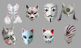 create 3d print and  paint anime mask and props model