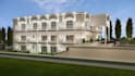 create representative front faced 3d elevation of houses