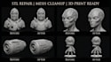 edit 3d file stl scan cleanup repair mesh 3d modify, optimize 3d model printing