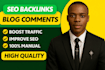 write SEO blog comments and engaging website comments for traffic and backlinks