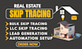 do bulk real estate skip tracing and tracing llc