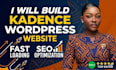 build kadence wordpress website fast loading SEO optimization