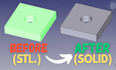 convert stl to cad, perform reverse engineering and rebuild 3d scan files