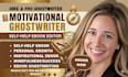ghostwrite your motivational selfhelp or business ebook professionally