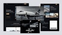 design luxury aviation private jet charter website, concierge travel website