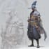 draw concept art of knights, medieval, fanatsy character