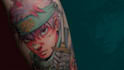 illustration for anime tattoo in color