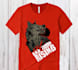 create retro halloween t shirt werewolf logo