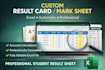design student result sheets and mark sheets in excel