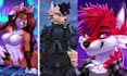 draw anthro furry ref sheet, nsfw or sfw fursona reference sheet