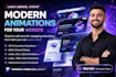 design 3d framer, webflow website animation parallax lottie svg css3 gasp json
